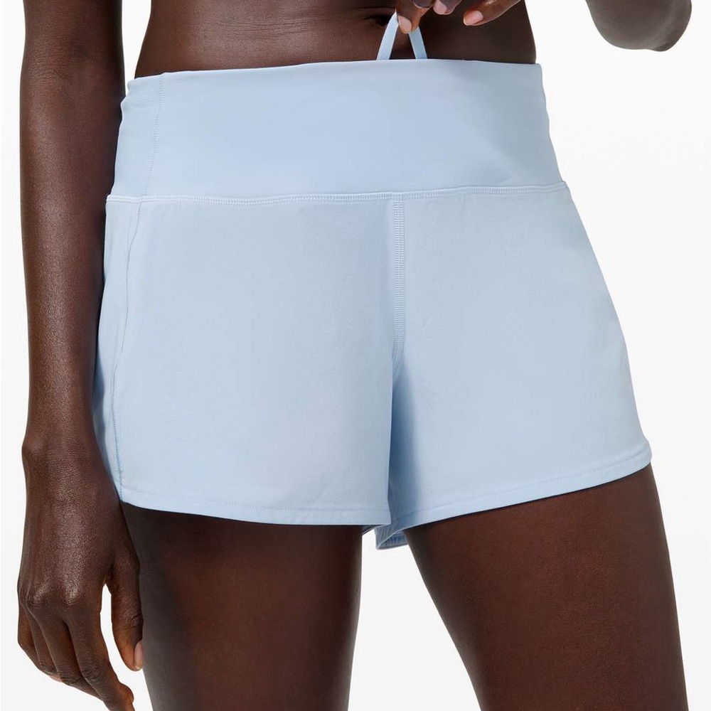 Lululemon Speed Up Short Long *4" Updated Fit Blue Linen 6 TALL